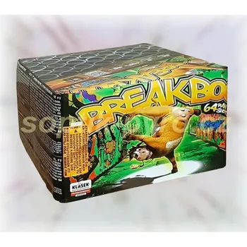 Zábavní pyrotechnika kompakt 64 výstřelů Breakboo (zábavní pyrotechnika kategorie F2 (prodejné od 18 let))