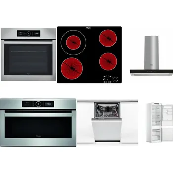 Set domácích spotřebičů WHIRLPOOL ABSOLUTE AKZ9 6230 IX + WHIRLPOOL AKT 8130/NE + WHIRLPOOL WHBS 62F LT K + WHIRLPOOL ABSOLUTE AMW 730 IX + WHIRLPOOL WSIO 3O34 PFE X + WHIRLPOOL WHC18 T311