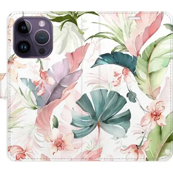 Pouzdro na mobilní telefon Flipové pouzdro iSaprio - Flower Pattern 07 - iPhone 14 Pro