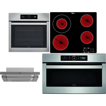 Set domácích spotřebičů WHIRLPOOL ABSOLUTE AKZ9 6230 IX + WHIRLPOOL AKT 8130/NE + WHIRLPOOL AKR 749/1 IX + WHIRLPOOL ABSOLUTE AMW 730 IX