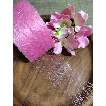 Stuha Stuha šíře 40 mm pavučinka růžová