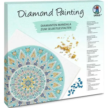 Diamantové malování Ursus Diamond Art Painting umělecká sada - Mandala tyrkysová