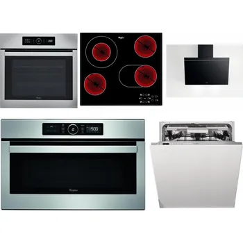 Set domácích spotřebičů WHIRLPOOL ABSOLUTE AKZ9 6230 IX + WHIRLPOOL AKT 8190/BA + WHIRLPOOL AKR 62F LT K + WHIRLPOOL ABSOLUTE AMW 730 IX + WHIRLPOOL WIO 3T133 PLE
