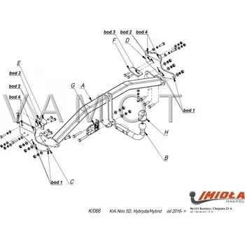 Tažné zařízení Tažné zařízení Kia Niro pevné