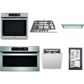 Set domácích spotřebičů WHIRLPOOL AKZ9 9480 IX + WHIRLPOOL TKRL 661 IX EU + WHIRLPOOL AKR 650/1 IX + WHIRLPOOL ABSOLUTE AMW 730 IX + WHIRLPOOL WIC 3C33 PFE + WHIRLPOOL ART 65031