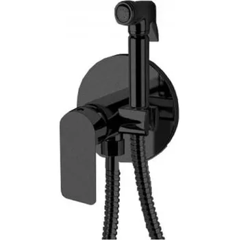 Vodovodní baterie Sanjet Infinity Black bidetová baterie se sprškou podomítková černá I65NO