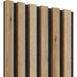 Akustické panely - lamely na černé plsti - Dub Artisan 30 x 275 cm