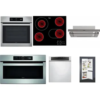Set domácích spotřebičů WHIRLPOOL ABSOLUTE AKZ9 6230 IX + WHIRLPOOL AKT 8190/BA + WHIRLPOOL AKR 5390/1 IX + WHIRLPOOL ABSOLUTE AMW 730 IX + WHIRLPOOL WBC 3C34 PF X + WHIRLPOOL ART 65031