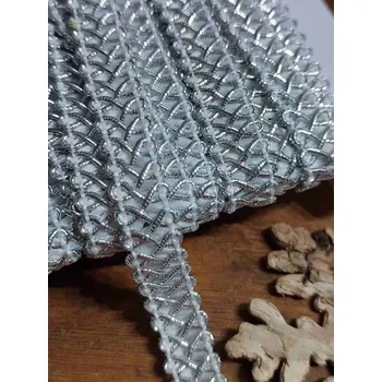 Krajka Leonský prýmek barva stříbrná č.2