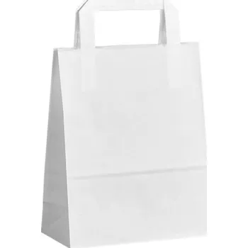 Papírová taška bílá ExtraKRAFT 18x8x25 EKBI01