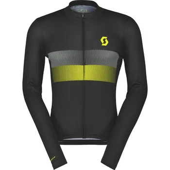 cyklistický dres SCOTT RC TEAM 10 DL. RUKÁV black/sulphur yellow 2023 Velikost: L