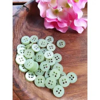 Knoflík Košilový knoflík velikost 18" zelená pastelová sv.