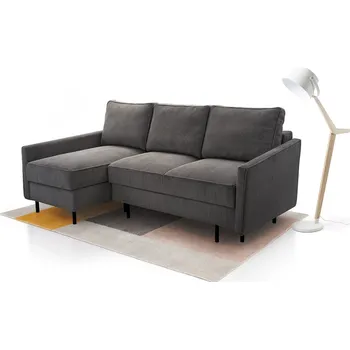 Sedací souprava Rozkládací sedací souprava Alex 208x140cm levá tmavě šedá