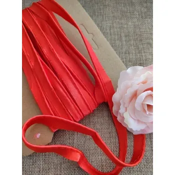 Saténová paspulka / kédr šíře 10 mm červená