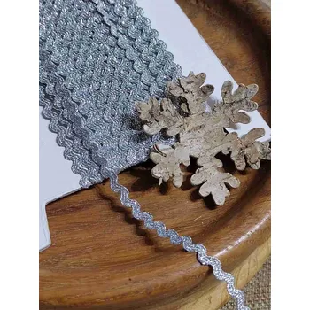 Krajka Hadovka šíře 3 mm stříbrná