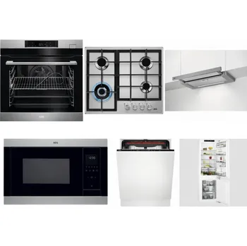 Set domácích spotřebičů AEG BSK782380M + AEG Mastery StepPower HGB64420SM + AEG DPE5660M + AEG Mastery MSB2547D-M + AEG Mastery MaxiFlex FSB53927Z + AEG Mastery FlexiShelf SCE818D3LC