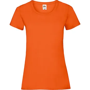 Dámské tričko Fruit of the Loom Dámské tričko Ladies Valueweight T Velikost: XS, Barva: oranžová