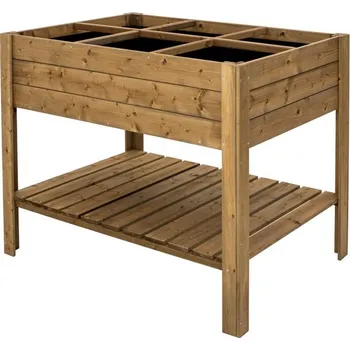 Vyvýšený záhon ASKO Six 120 cm hnědý