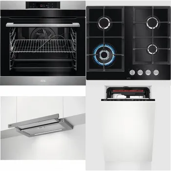 Set domácích spotřebičů AEG BPK742380M + AEG Mastery SpeedBurner HKB64420NB + AEG DPE5660M + AEG Mastery MaxiFlex FSE73507P