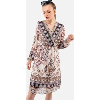 Dámské šaty Hailys dámské šaty Roxa dlouhý rukáv béžové Velikost: XS