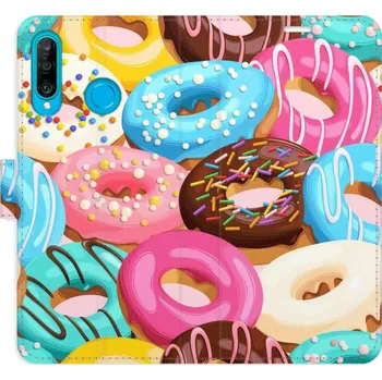 Pouzdro na mobilní telefon Flipové pouzdro iSaprio - Donuts Pattern 02 - Huawei P30 Lite