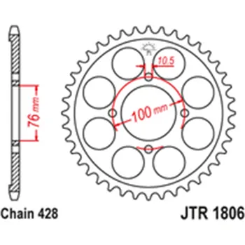 Řetězová sada pro motocykl Zadní rozeta Suzuki RG 125 Race Replica 1993 - 1996 47 zubů