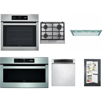 Set domácích spotřebičů WHIRLPOOL ABSOLUTE AKZ9 6230 IX + WHIRLPOOL AKR 351/IX + WHIRLPOOL AKR 650/1 IX + WHIRLPOOL ABSOLUTE AMW 730 IX + WHIRLPOOL WBC 3C34 PF X + WHIRLPOOL ART 65031