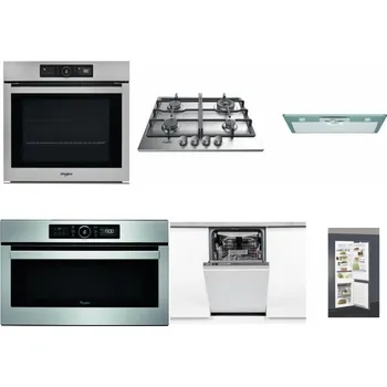 Set domácích spotřebičů WHIRLPOOL AKZ9 9480 IX + WHIRLPOOL TKRL 661 IX EU + WHIRLPOOL AKR 650/1 IX + WHIRLPOOL ABSOLUTE AMW 730 IX + WHIRLPOOL WSIO 3O34 PFE X + WHIRLPOOL ART 66112