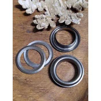 Průchodky s podložkou vnitřní Ø14 mm / vnější Ø22 mm balení 2 kusy, barva nikl černý