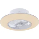 Globo 03623 LED stropní svítidlo s ventilátorem Kello 1x36W | 2200lm | 3000-6000K - dálkové ovládání, stmívatelné, paměťová funkce, noční režim, časovač, stříbrná, bílá + Sada inteligentní žárovky E14 s dálkovým ovladačem - RGB, WiZ