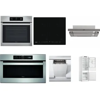 Set domácích spotřebičů WHIRLPOOL ABSOLUTE AKZ9 6230 IX + WHIRLPOOL WL S7260 NE + WHIRLPOOL AKR 5390/1 IX + WHIRLPOOL ABSOLUTE AMW 730 IX + WHIRLPOOL WSIC 3M27 C + WHIRLPOOL WHC18 T311