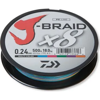 Daiwa pletená šňůra J-Braid X8 300m multi color