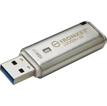 USB flash disk Kingston Flash Disk IronKey 128GB IKLP50 IronKey Locker+ 50 AES USB, w/256bit Encryption