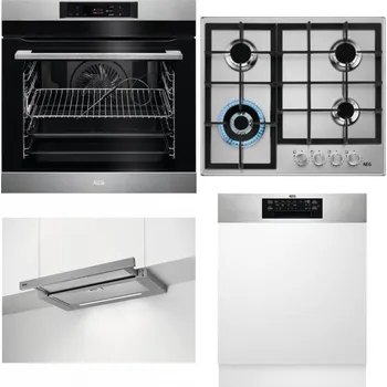 Set domácích spotřebičů AEG BPK742380M + AEG Mastery StepPower HGB64420SM + AEG DPE5660M + AEG FEE72706PM