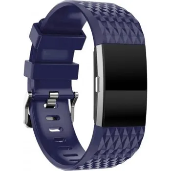 Řemínek na hodinky BSTRAP | BStrap Silicone Diamond (Small) reminek na Fitbit Charge 2, blue (SFI002C17)
