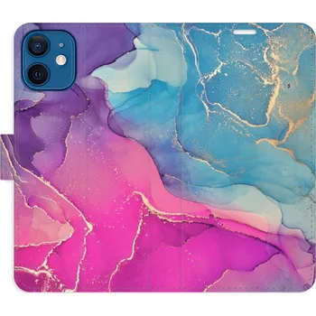 Pouzdro na mobilní telefon Flipové pouzdro iSaprio - Colour Marble 02 - iPhone 12 mini