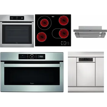 Set domácích spotřebičů WHIRLPOOL ABSOLUTE AKZ9 6230 IX + WHIRLPOOL AKT 8190/BA + WHIRLPOOL AKR 749/1 IX + WHIRLPOOL ABSOLUTE AMW 730 IX + WHIRLPOOL WSBO 3O34 PF X