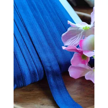 Textilní guma Lemovací pruženka půlená šíře 16 mm modrá capri