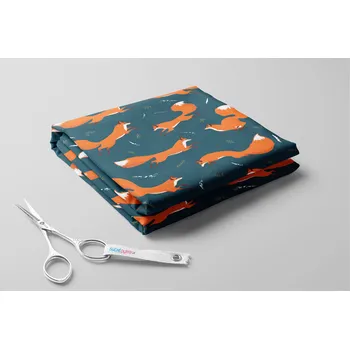 Softshell letní, Lišky a větvičky Barva: Petrolej