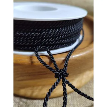 Šňůra kroucená Ø2,8 mm černá