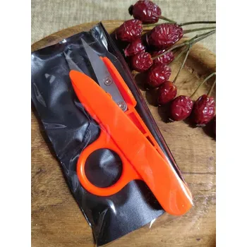 Krejčovské nůžky Nůžky cvakačky délka 12 cm s plastovou rukojetí oranžová