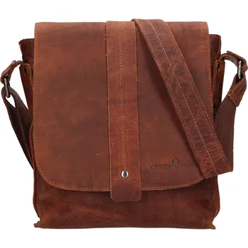 Pánská aktovka Pánská kožená taška přes rameno Greenwood Jake - hnědá