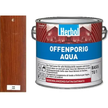 Lak na dřevo Herbol OFFENPORIG AQUA - TÝK - TEAK Velikost balení: 1L + dárek k objednávce nad 1000Kč