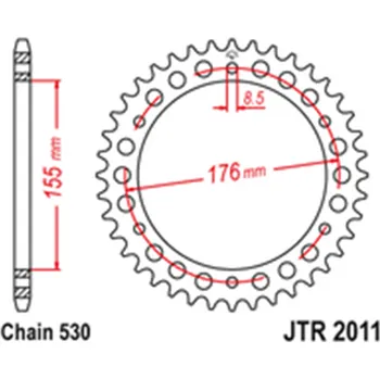 Řetězová sada pro motocykl Zadní rozeta Triumph 1050 Speed Triple S 2020 - 2021 43 zubů