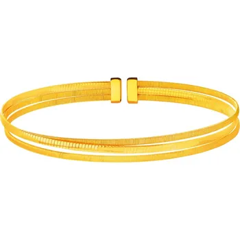 Náramek Zlatý pevný náramek bez zapínání - AP532-4445 Žluté zlato