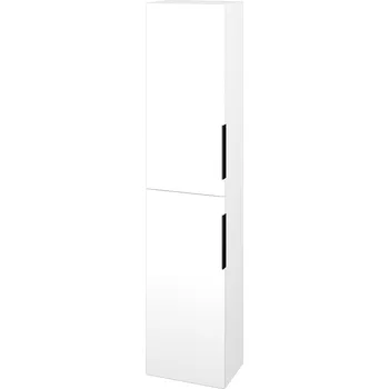 Koupelnový nábytek Dřevojas Vysoká skříň DOS SV1D2 35 - N01 Bílá lesk / Úchytka T07 / N01 Bílá lesk / Levé