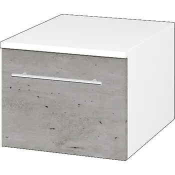 Koupelnový nábytek Dřevojas Nízká skříňka DOS SNZ1 40 - N01 Bílá lesk / Úchytka T02 / D01 Beton