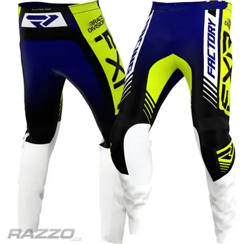 Moto kalhoty MX kalhoty FXR Clutch Pro MX Pant Midnight HiVis White 2023 32