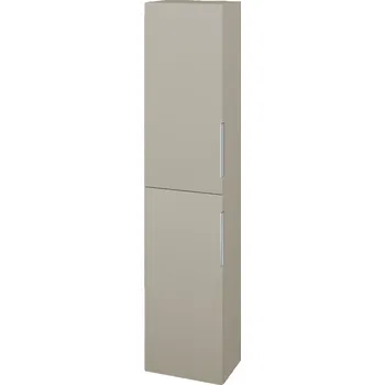 Koupelnový nábytek Dřevojas Vysoká skříň DOS SV1D2 35 - M05 Béžová mat / Úchytka T05 / M05 Béžová mat / Levé