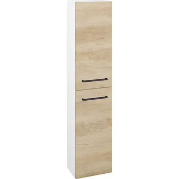 Koupelnový nábytek Dřevojas Vysoká skříň DOS SV1D2 35 - N01 Bílá lesk / Úchytka T06 / D15 Nebraska / Pravé